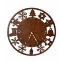 Clock with winter decoration