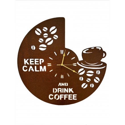 Clock with " Drink Coffee" decoration